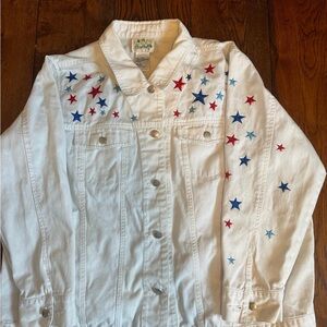 Quacker Factory Cream Jacket with Embellishments